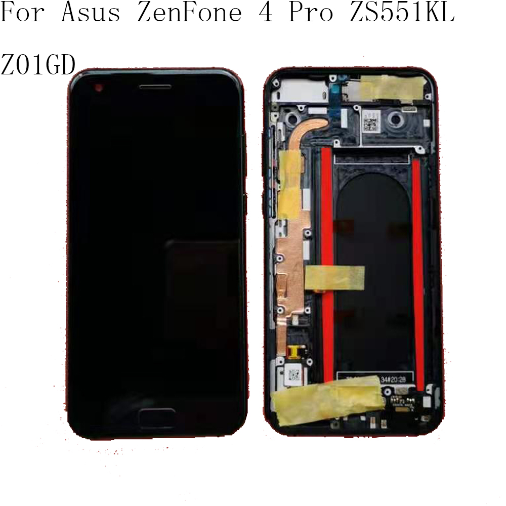 Asus ZenFone 4 Pro ZS551KL Z01GD LCD 스크린 터치 패널 수리 부품 (프레임 포함) 용 오리지널 새로운 LCD 디스플레이